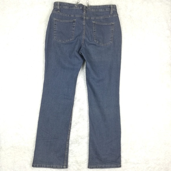 Merona Womens Jeans Boot Cut Blue Denim High Rise Medium Wash Long 12L - Picture 2 of 9